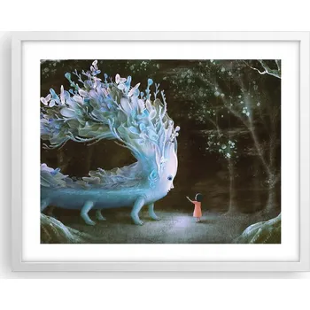 Obraz Obraz plakát na zeď v bílém rámu 50x40 abstrakce foto do obýváku