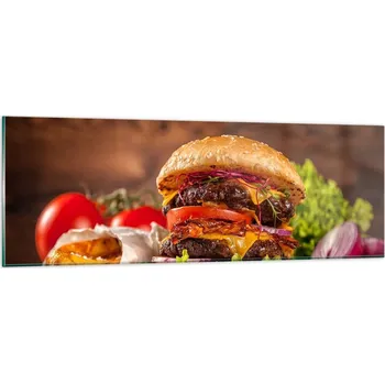 Obraz Obraz na skle do obýváku ložnice 90x30 gastronomie obrazy na zeď sklo