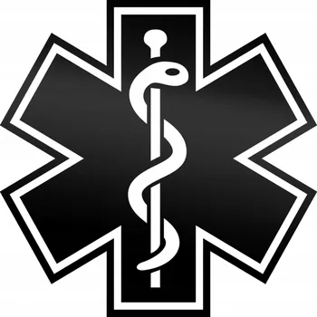 Zdravotnická reflexní nálepka ESKULAP - černá