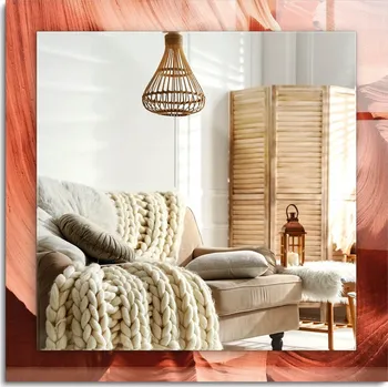 Zrcadlo Zrcadlo s potiskem nástěnné dekorativní vertikální horizontální Kaňon pouštní skály 60x60 cm