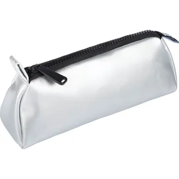 Penál Stříbrný zipový studentský penál Aziel