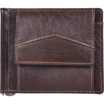 Peněženka Segali SG-1741 pánská kožená dolarka tm.hnědá
