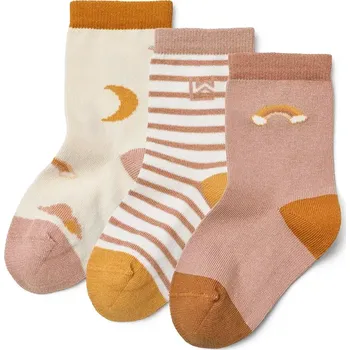 Dětské ponožky Liewood Silas Socks 3-Pack 3-pack LW20014 růžová 34X, vel. 19/21