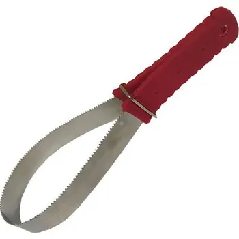 Stěrka na srst kovová rovna červená