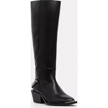 Dámské kozačky Kožené kozačky Steve Madden Xayenne dámské, černá barva, na podpatku, SM11003321 SM11003321.017 99X, EUR 37