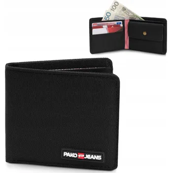 Pánská peněženka plátěná STRONG Malá a prostorná ČERNÁ Pako Jeans