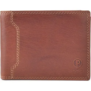 Peněženka Poyem ANDORA 5208 pánská kožená peněženka koňaková