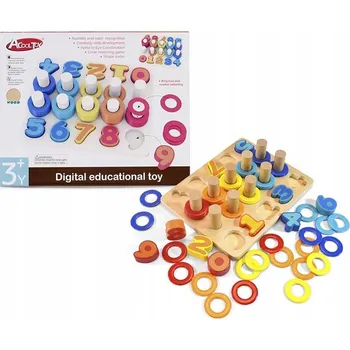 Dřevěná hračka Artyk Dřevěné puzzle Číslice 666636