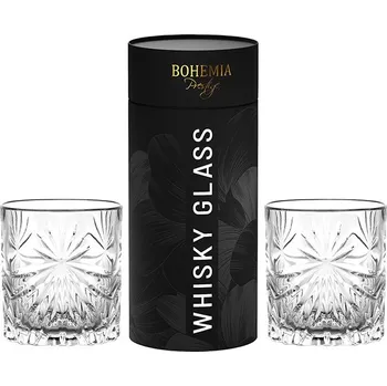 Sklenice BOHEMIA PRESTIGE FIORE SKLENICE NA WHISKY V TUBĚ 320ML SADA 2KS
