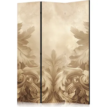 Paraván Paraván - vyřezávané barokní ornamenty - bohatá kompozice v sépiových barvách Velikost: 135x172 cm, Provedení: Jednostranný