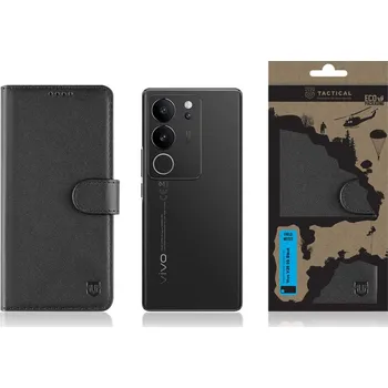 Pouzdro na mobilní telefon Flipové pouzdro Tactical Field Notes pro Vivo V29 5G, černá