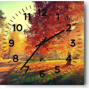 Hodiny Nástěnné hodiny do obýváku 40x40 Krajina Bezhluczne Skleněné hodiny Tiché