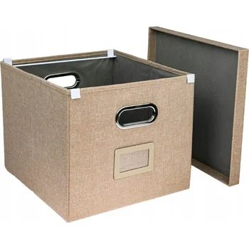 Úložný box ÚLOŽNÝ KRABIČKA | S VÍKEM DO ŠANONU | BÉŽOVÝ