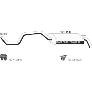 Tlumič výfuku Zadní tlumič výfuku ERNST 121118