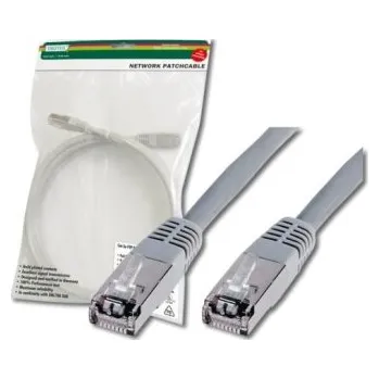Počítačové příslušenství Digitus Patch Cable, SF-UTP, CAT 5e, AWG 26/7, měď, šedý 0,5m