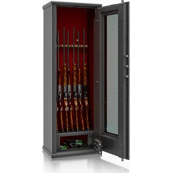 Trezor Metalk Luxusní skříň na osm zbraní Gabbiano, black/white