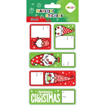 samolepka Samolepky Xmas EFFECT - Štítek se skřítkem Happy Color