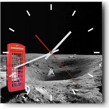 Hodiny Velké nástěnné hodiny 40x40 Abstrakce Skleněné tiché hodiny