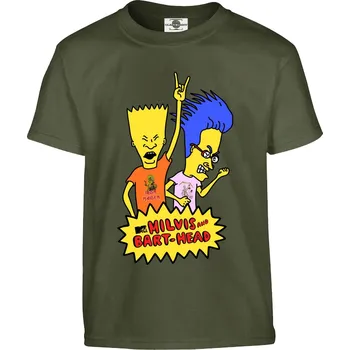 Pánské oblečení Tričko Milvis And Bart-Head Druh: Dětské, Barva: Khaki, Velikost: 134-M