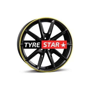 Alu kolo Borbet LX19 8x19 5x112 ET50 black matt rim yellow