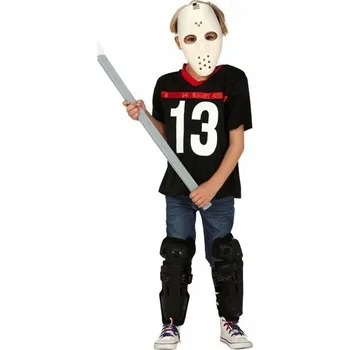 Karnevalový kostým KOSTÝM TEMNÝ HOKEJOVÝ HRÁČ HALLOWEEN 116