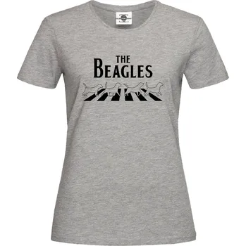 Dámské tričko Tričko The Beagles Druh: Dámské, Barva: Šedá, Velikost: S