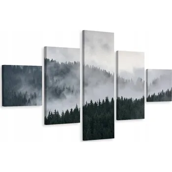 Obraz Vícedílný obraz LES V MLZE 3D pohled 150x90
