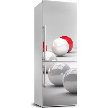 Fototapeta Samolepka na ledničku Červeno-bílé koule 70x190