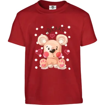 Tričko Méďa Druh: Dětské, Barva: Červená, Velikost: 134-M