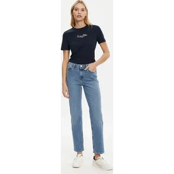 Pánské oblečení Tommy Hilfiger T-Shirt WW0WW45428 Tmavomodrá Regular Fit XXL