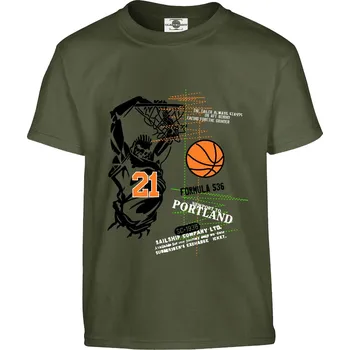 Pánské oblečení Tričko Newport to Portland Druh: Dětské, Barva: Khaki, Velikost: 122-S