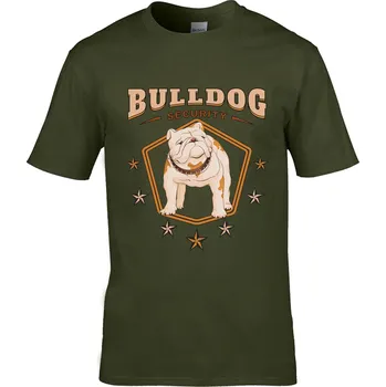 Pánská móda Tričko Bulldog Security Druh: Dětské, Barva: Khaki, Velikost: L