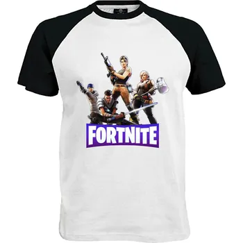 Pánské tričko Tričko Fortnite Druh: Pánské, Barva: Černo | Bílá, Velikost: L