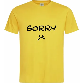 Pánské tričko Tričko Sorry Druh: Pánské, Barva: Žlutá, Velikost: M
