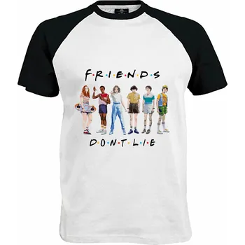 Pánské tričko Tričko Stranger Things | Friends Dont Lie Druh: Pánské, Barva: Černo | Bílá, Velikost: XL