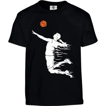 Pánské tričko Tričko Volejbal Druh: Dětské, Barva: Černá, Velikost: 122-S