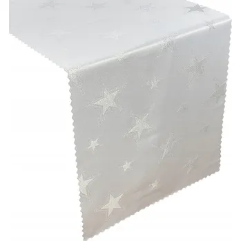 Prostěradlo Běhoun bílý, stříbrný 180 x 40 cm