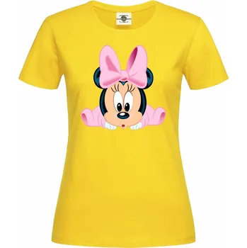 Dámské tričko Tričko Myška Minnie Druh: Dámské, Barva: Žlutá, Velikost: S