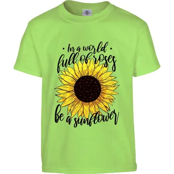 Pánské tričko Tričko Ve světě plném růží, buď slunečnice Druh: Dětské, Barva: Světle Zelená, Velikost: 134-M