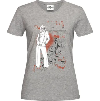 Dámské tričko Tričko Style Druh: Dámské, Barva: Šedá, Velikost: S