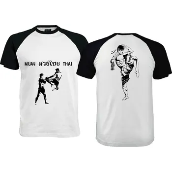 Pánské tričko Tričko Muay Thai Druh: Pánské, Barva: Černo | Bílá, Velikost: XL