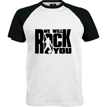 Pánské tričko Tričko We Will Rock You Druh: Pánské, Barva: Černo | Bílá, Velikost: XL