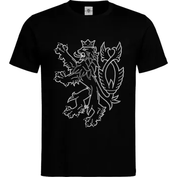 Pánské tričko Tričko Český lev Druh: Dětské, Barva: Černá, Velikost: 110-XS