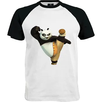 Pánské tričko Tričko Kung-fu Panda Druh: Pánské, Barva: Černo | Bílá, Velikost: L