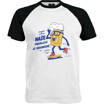 Pánské tričko Tričko Naše přátelství je nekonečné Druh: Pánské, Barva: Černo | Bílá, Velikost: L