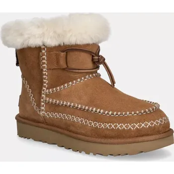 Dámská zimní obuv Semišové sněhule UGG Classic Mini Alpine hnědá barva, 1158251-CHE 1158251.CHE 82X, EUR 36