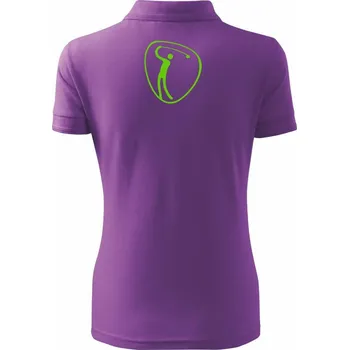 Golfista znak - Polokošile dámská Pique Polo - 2XL ( Fialová )