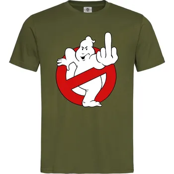 Pánské oblečení Tričko Ghostbusters | Fuck Druh: Pánské, Barva: Khaki, Velikost: S