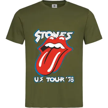 Pánské oblečení Tričko Stones | U.S. Tour '78 Druh: Pánské, Barva: Khaki, Velikost: S