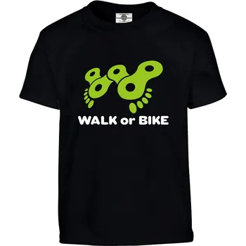 Pánské tričko Tričko Walk or Bike Druh: Dětské, Barva: Černá, Velikost: 122-S